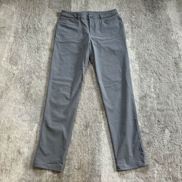 Lululemon ABC Pants Mens 32 Gray Warpstreme Classic Fit Pockets M5AQ9S - Picture 1 of 9
